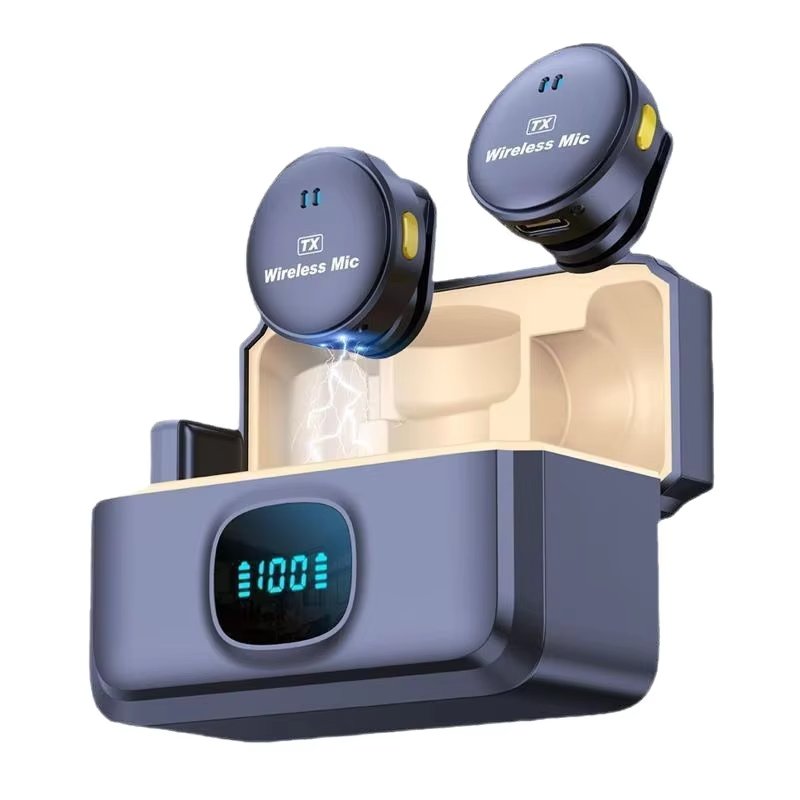 Wireless Mini Lavalier Microphone for Creators – USB-C & Lightning Receiver, Noise Cancellation